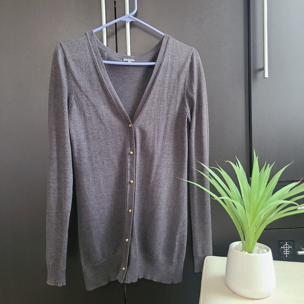 Gray long sleeve Cardigan